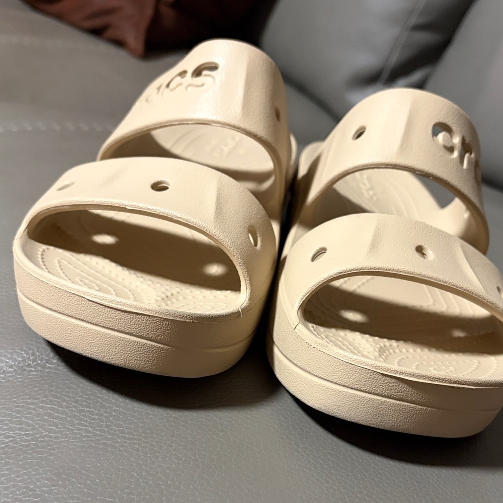 CROCS BAYA PLARFORM SLIDE ICONIC COMFORT Tan Sandals - Picture 4 of 8